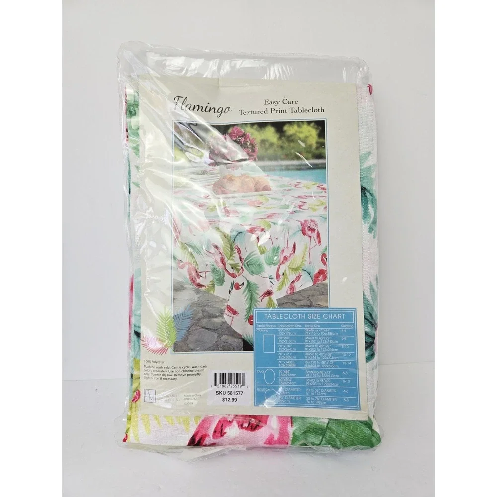 Benson Mills tablecloth summer tropical Flamingo 60x84